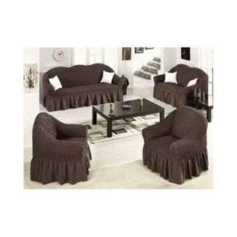 Generic Sofa Seat Covers - 3+2+1+1 - Chocolate Brown