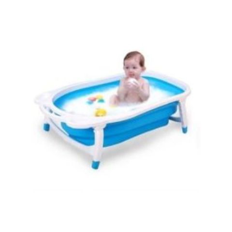 Folding Baby Bath Tub â€“ Blue(big Size)