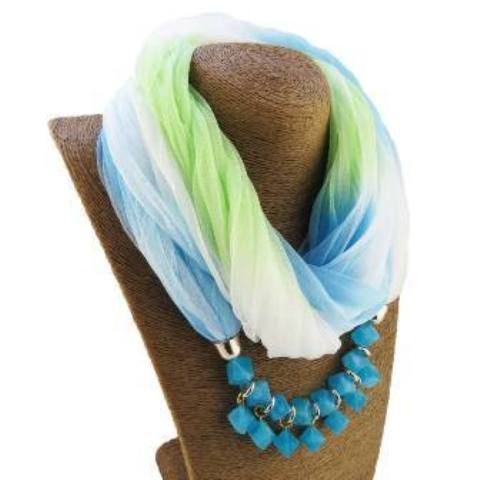 Stylish Hanging Neck Scarf With Front Beads