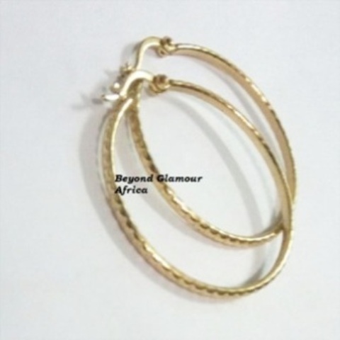 Ladies Gold Plated Loop Earrings