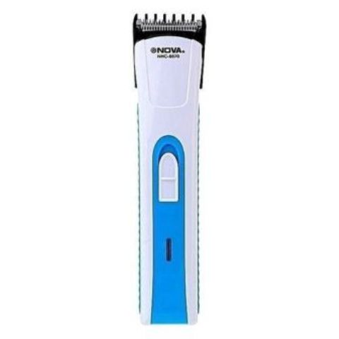 Nova Rechargeable Hair And Beard Trimmer - White and Blue