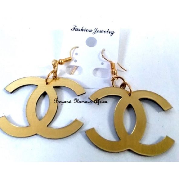 Ladies Chanel Brass earrings