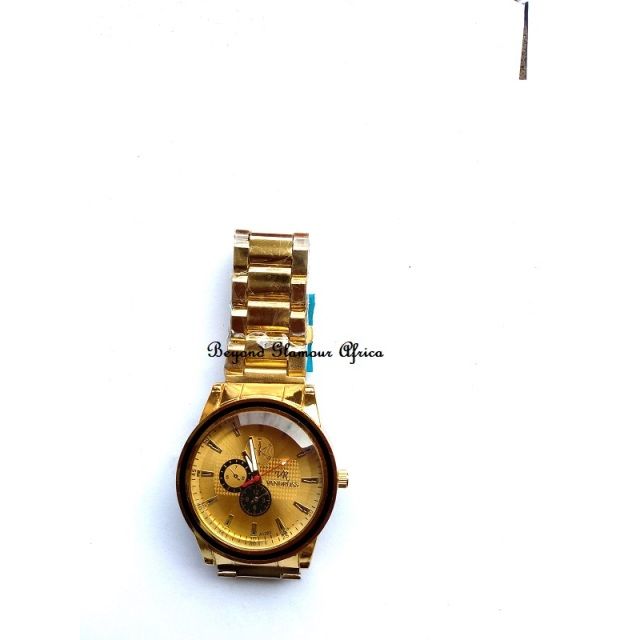 Unisex Gold Plated Chronograph watch