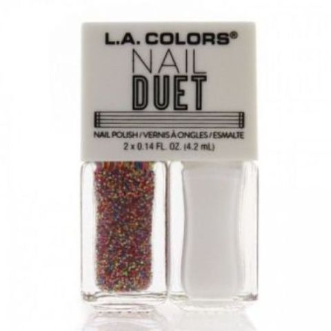 La Colors  Nail Duet Glitter/Polish Love & Hate CNP96