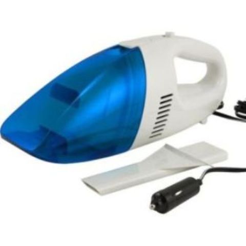 12V Car Vacuum Cleaner Handheld Wet Dry Dual-use Super Suction 5m Cable – White And Blue