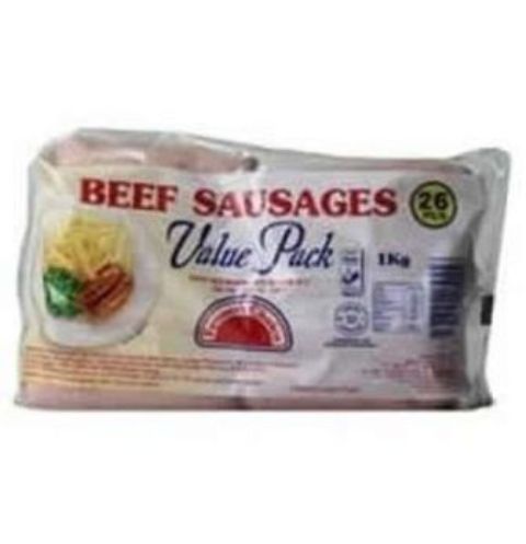 Farmers Choice Beef Sausage Value Pack 1kg 26 Pieces