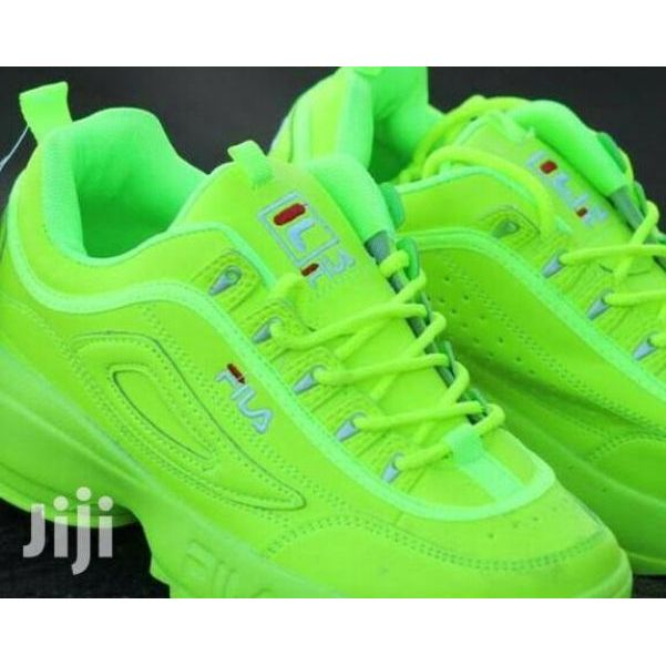 Luminous green shoes