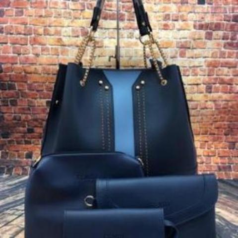 Fendi Classy leather 3in1 handbag  Blue