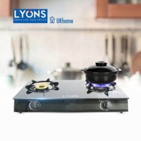 Lyons GS007- 2 Burner - Glass Top - Black