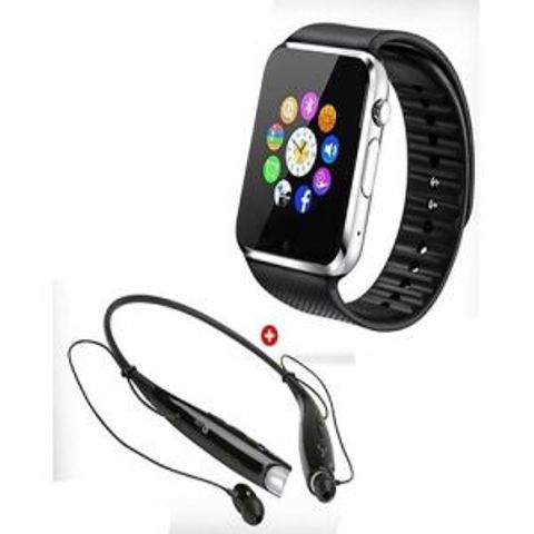 A1 – 1.54″ – Smart Watch Phone And Mini Bluetooth Headset – Black