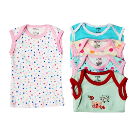 Carter's 5 Pack Assorted Cotton Baby Girl Vests - Mixed Colours