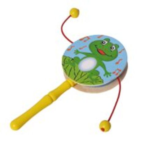 Infant Wooden Rattle Drum Toy