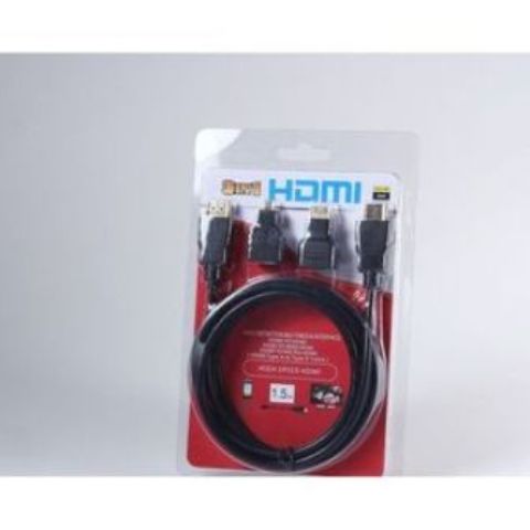 High Definition Multimedia Interface HDMI TO HDMI/ Mini HDMI/ Micro HDMI 3 in 1 Cable Adapter