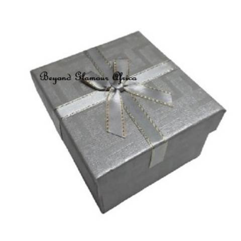 Silver cardboard Gift Box