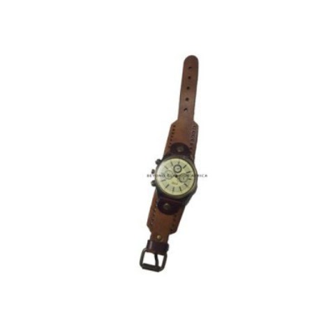 Mens Brown Leather vintage watch