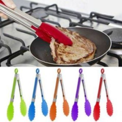 Silicone Tongs For Serving And BBQ Cooking