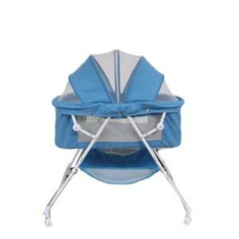 TOP 2 Foldable Baby Crib /Cot / Rocker With Wheels - Blue