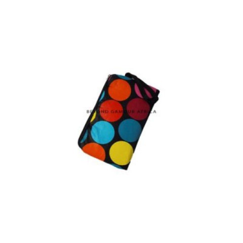 Multi colored polka dot accessories pouch