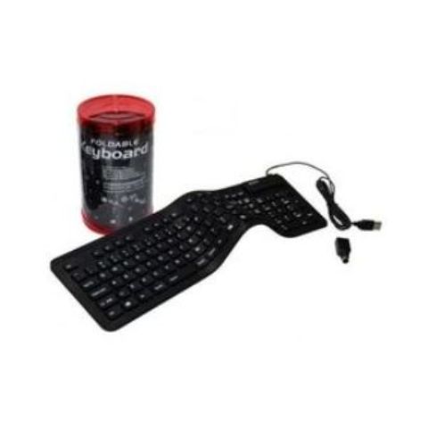 Flexible Computer / Laptop USB Keyboard - Black