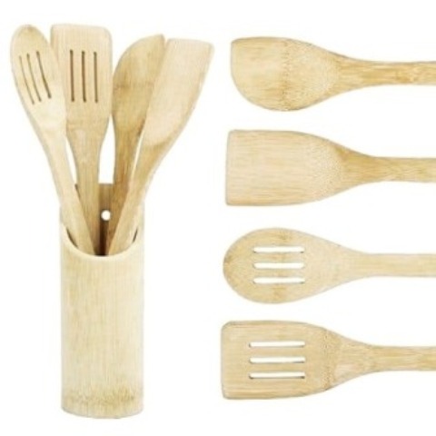 Bamboo wooden spoon set