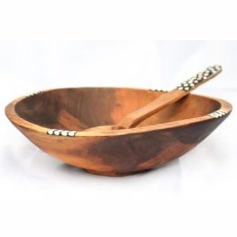 Wooden bowl with spoon