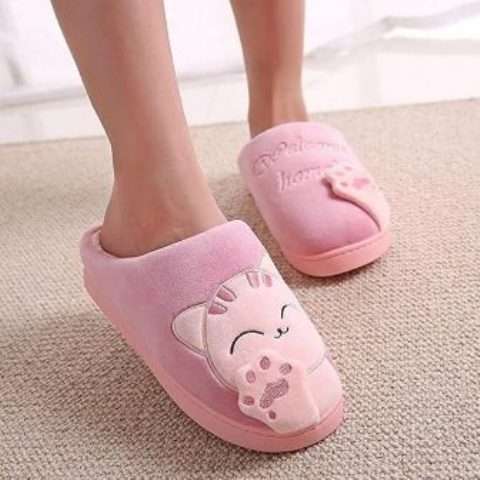 Indoor Warm Cotton Comfortable Non Slip House Slip-On Shoes