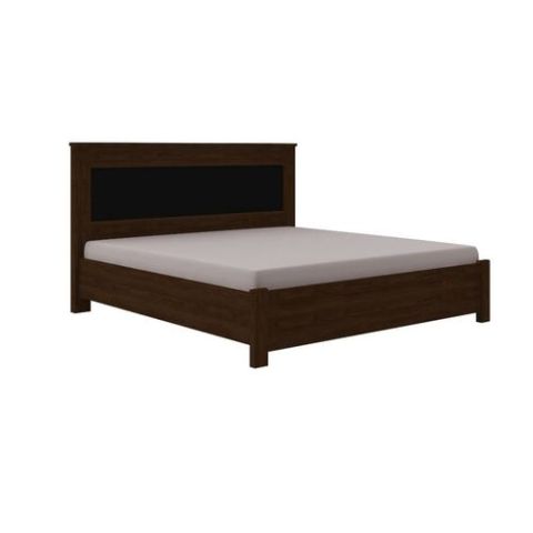 Generic Double Bed Munique King Size - Jacarandá Mad. / Black Mad