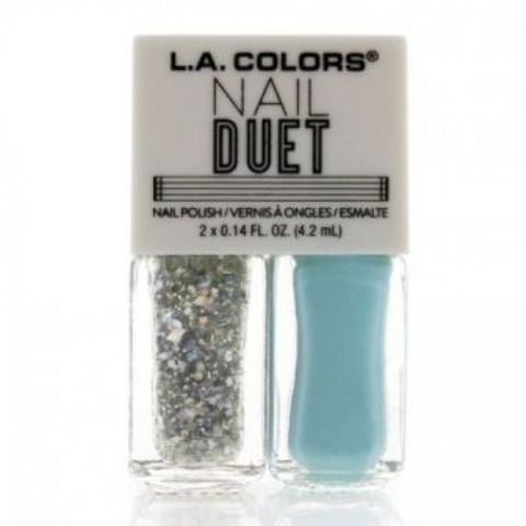 La Colors Nail Duet Glitter/Polish Peace & Quiet CNP98