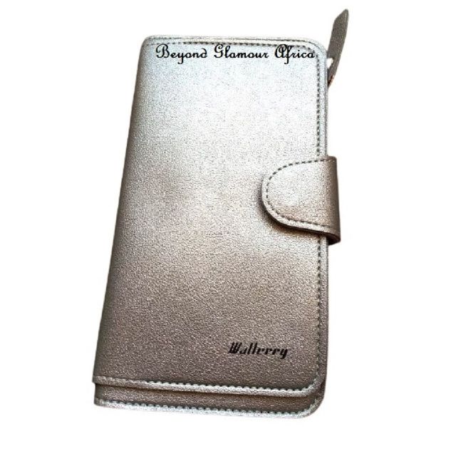 Ladies Silver large leather wallet
