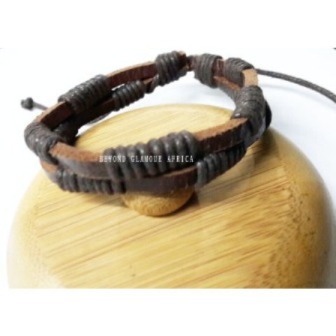 Brown Braided leather bracelet