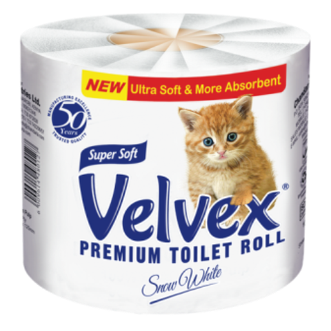 Velvex Premuim Toilet Tissue 2ply Single Roll