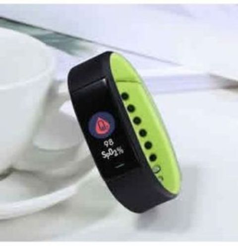 Skmei B25 Wristband Heart Rate Blood Pressure Smart Bracelet Watch  Black & Green