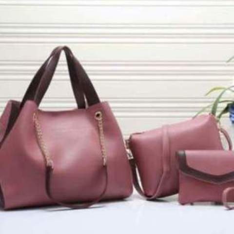 Classy 3in1 Ladies Handbags Fashion Pink