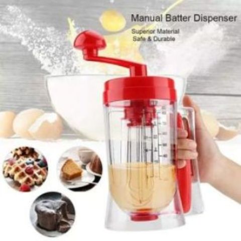 Manual Pancake Machine Batter Dispenser Perfect Cupcakes Waffles Breakfast Mixer