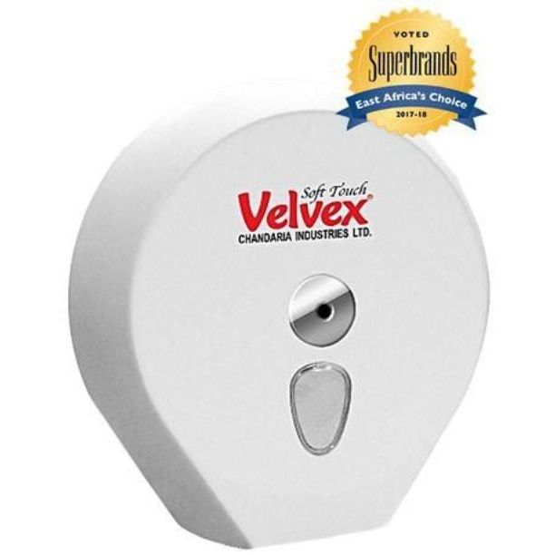Velvex Premium Soft Touch Jumbo Bathroom Dispenser-White A 758