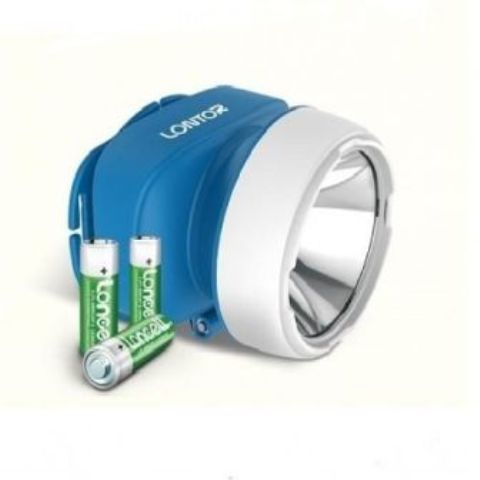 Lontor Battery Operated Head Torch - White & Blue
