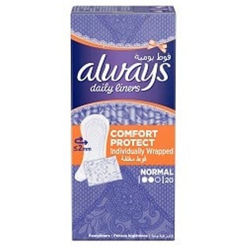 Always Everyday Pantyliners Fresh & Protect Normal 20 Pieces