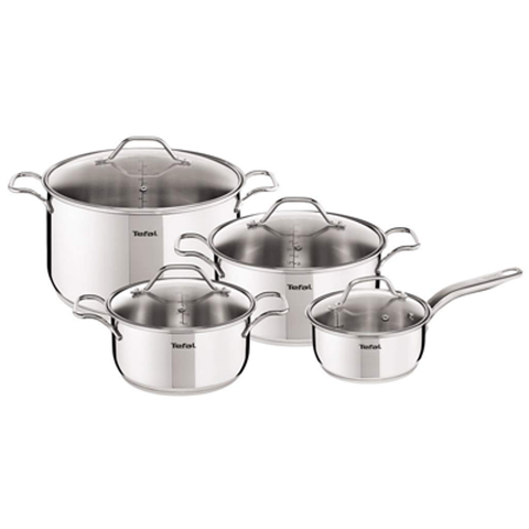 Tefal Intuition Stainless Steel 8pc Cookware Set