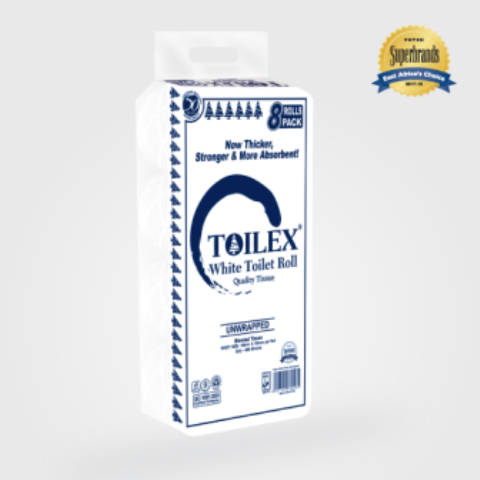 Toilex 2 Ply Unwrapped White Toilet Tissue 10pack - Bale