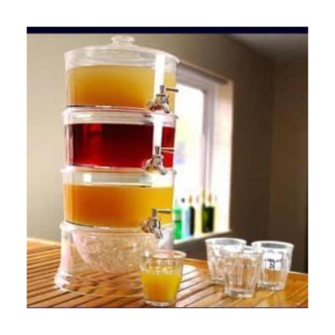 3 tier stackable juices dispenser material acrylic