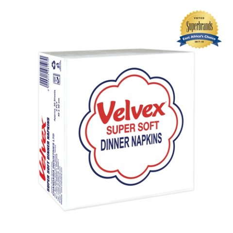 Velvex White Dinner Serviettes/Napkins  50 Sheets