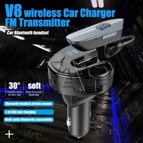 V8 Bluetooth Handsfree Car Kit MP3
