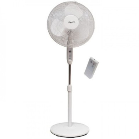 White Stand Fan With Remote