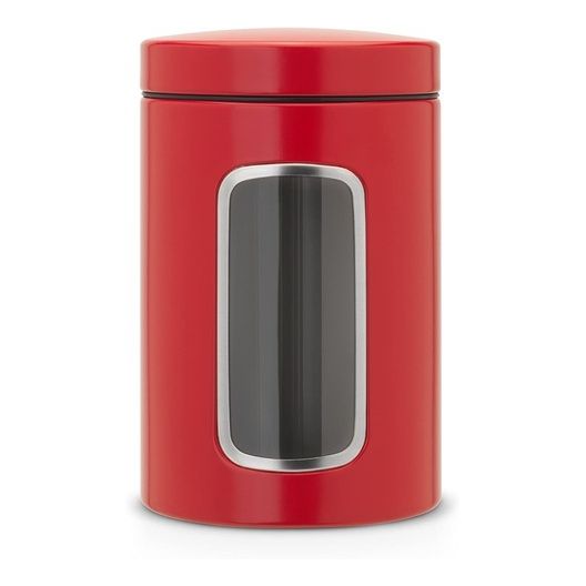 Brabantia 484063 Window Canister - Passion Red