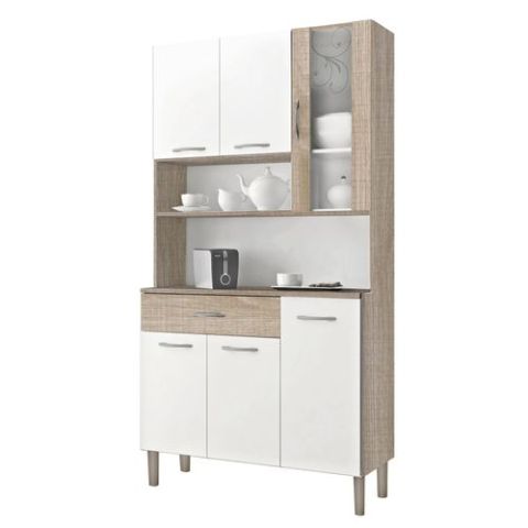 KITS PARANA Kitchen Cabinet With 6 Doors (196-8880) - Nogal / White