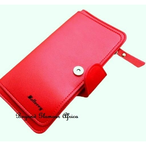 Ladies Red large leather wallet