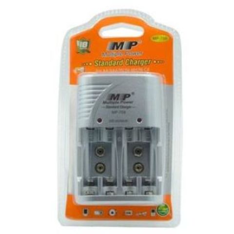 Multiple Power MP 709 Standard Charger 4 slots for AA AAA 9V Ni-mh Ni-cd Rechargeable Battery 220V