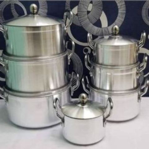 7 pieces stainless steel cooking pots