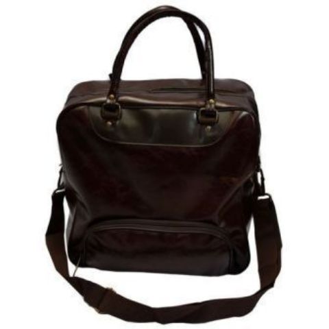 Generic Brown Leather Travel Bag with Removable Shoulder Strap