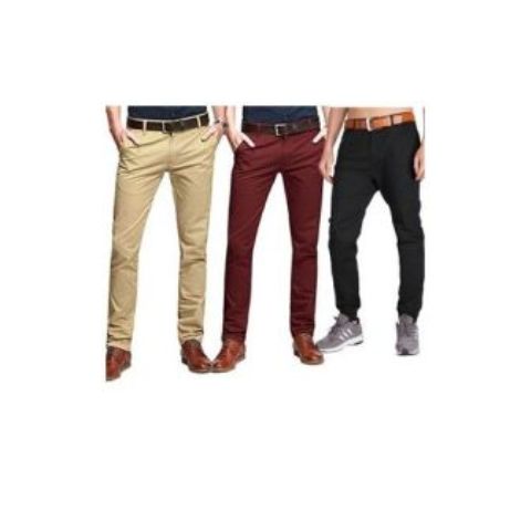 Fashion 3 Pcs Khaki Pants For Men